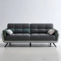 Trzyosobowa sofa grafitowo-szaro-ciemnozielona z czarnymi nogami, 220 x 92 x 88 cm